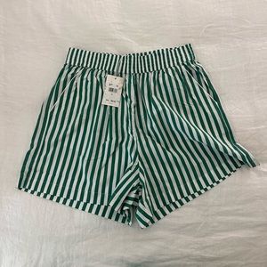 NWT Splendid x cellajane blog green/white striped shorts, size xl